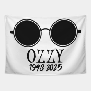 Ozzy Osbourne 1948-2025 Black Glasses Tapestry