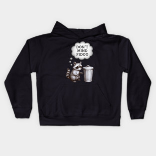 Don’t Mind Fidoo – Vintage Raccoon Trash Talk Kids Hoodie