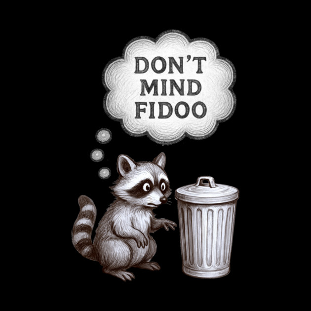 Don’t Mind Fidoo – Vintage Raccoon Trash Talk by DonWillisJrArt