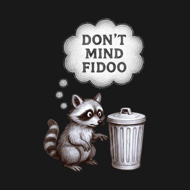 Don’t Mind Fidoo – Vintage Raccoon Trash Talk by DonWillisJrArt