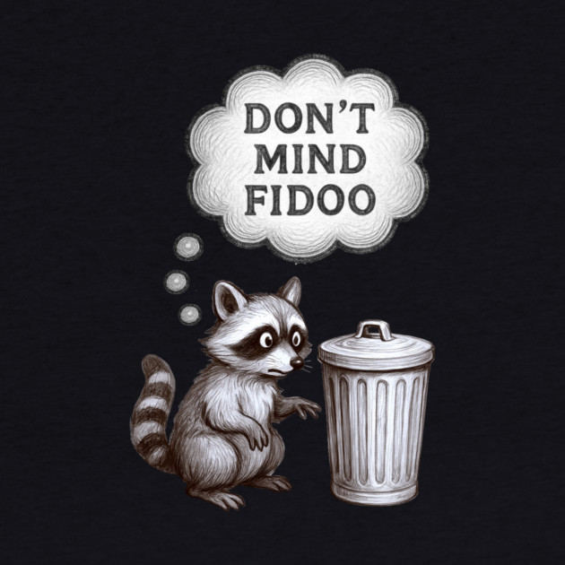 Don’t Mind Fidoo – Vintage Raccoon Trash Talk by DonWillisJrArt