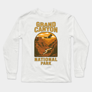 Visit Grand Canyon National Park - Vintage Retro Adventure Long Sleeve T-Shirt
