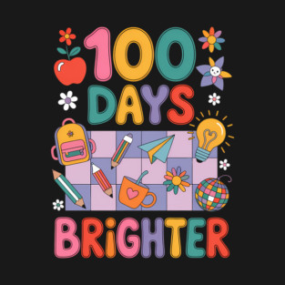 Disco Music Lovers 100th Day of School Teacher T-Shirt