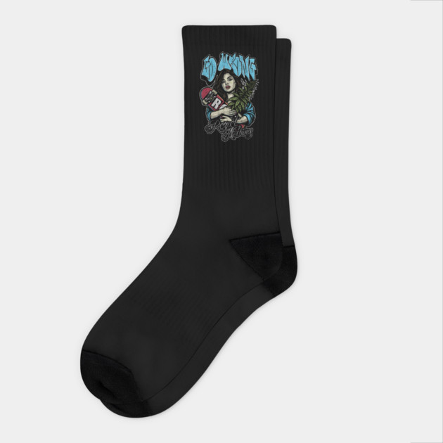 Dope Skate Girl Socks by Wrongteeshirt