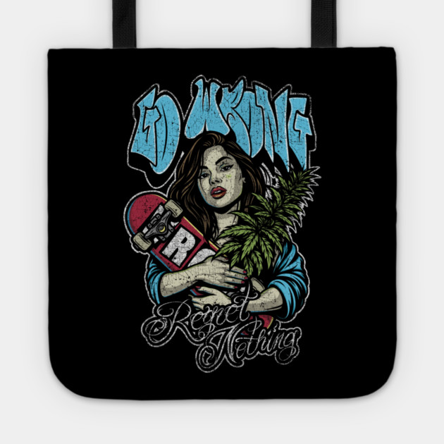 Dope Skate Girl Tote by Wrongteeshirt