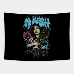 Dope Skate Girl Tapestry