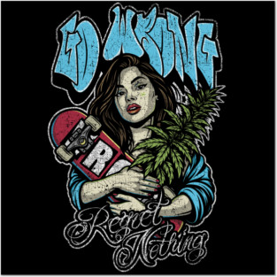 Dope Skate Girl Posters and Art