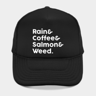 Drinker Coffee Rain Coffee Salmon Weed Great Seattle 0 Hat