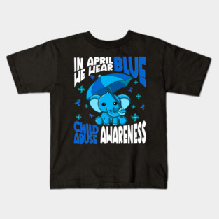 In April Blue Child Abuse Kids T-Shirt