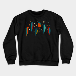 Retro Mid-Century Modern Birds 50s 60s Style Crewneck Sweatshirt