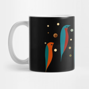 Retro Mid-Century Modern Birds 50s 60s Style Mug