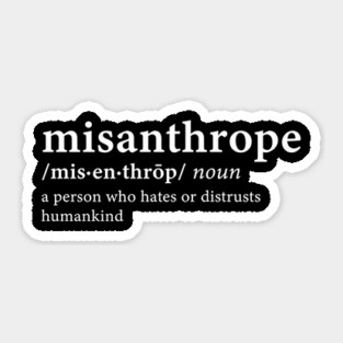 Antisocial I Hate People (Classic Misanthrope) Sticker