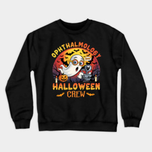 Ophthalmology Halloween Crew Ghost Gift For Eye Doctors Crewneck Sweatshirt