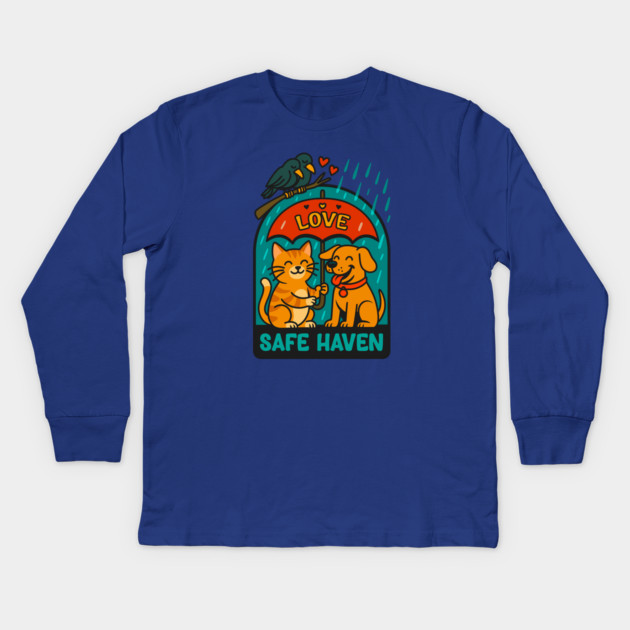 SAFE HAVEN Kids Long Sleeve T-Shirt by Fabrik