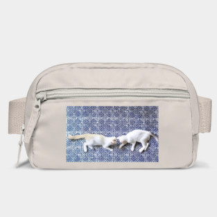Hmong Harmony – Playful Cats in Tribal Pattern Bag