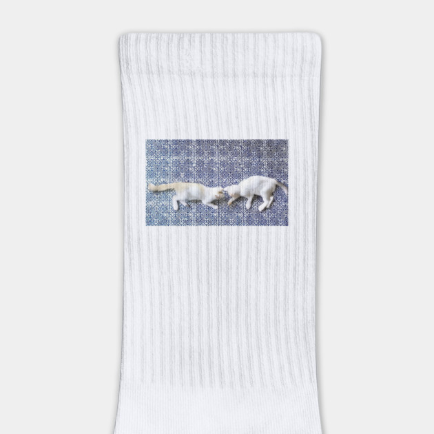 Hmong Harmony – Playful Cats in Tribal Pattern by Pimcolle