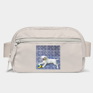 Joyful Pup – Playful Dog in Hmong Tribal Harmony Bag