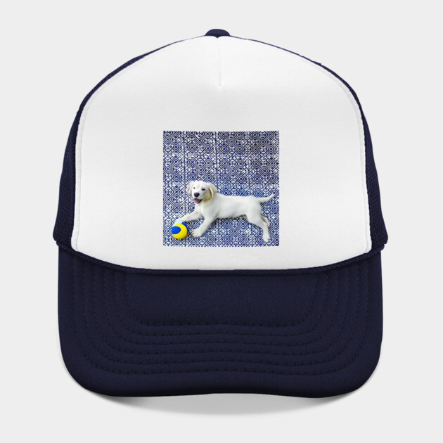 Joyful Pup – Playful Dog in Hmong Tribal Harmony by Pimcolle