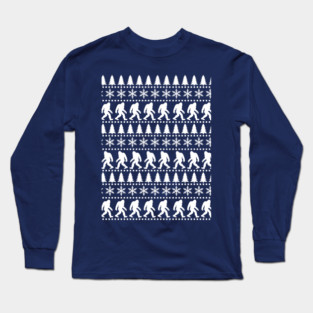 Sasquatch Ugly Christmas Sweater Long Sleeve T-Shirt