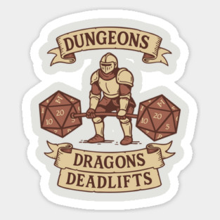 Dungeons, Dragons & Deadlifts – Fantasy Gym Warrior Magnet