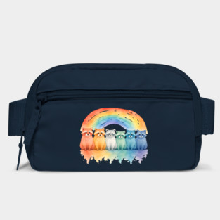 Beautiful Raccoon Rainbow, watercolor design Bag