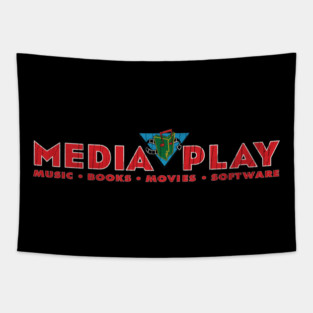 Media Play: 90s Music Movie And Game Superstore Icon Tapestry