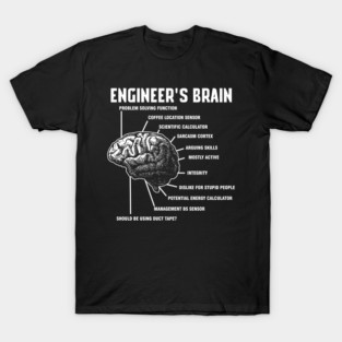 Engineers Brain Engineering Engineer Gift T-Shirt