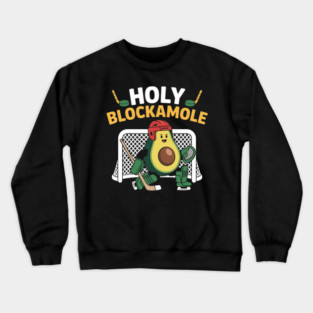 Ice Hockey Goalie Ice Hockey Player Avocado Crewneck Sweatshirt