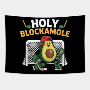 Ice Hockey Goalie Ice Hockey Player Avocado Tapestry
