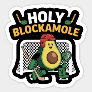 Ice Hockey Goalie Ice Hockey Player Avocado Sticker