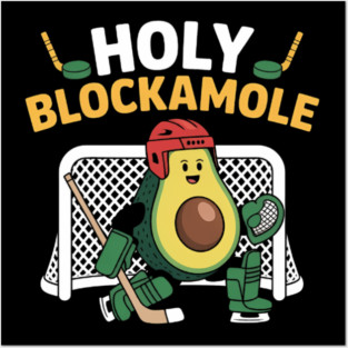 Ice Hockey Goalie Ice Hockey Player Avocado Posters and Art