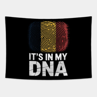 It's In My DNA Romanian American Gifts Cool Romania Flag Tapestry