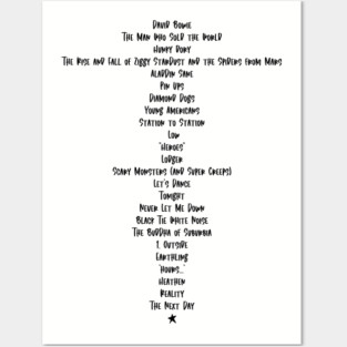 Bowie Discography Posters and Art
