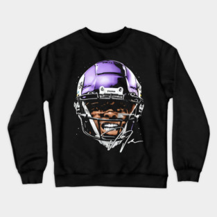 Justin Jefferson Minnesota Helmet Crewneck Sweatshirt