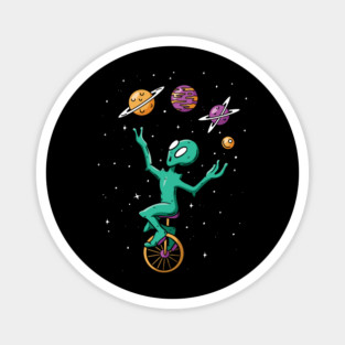 Planet Juggling Alien Magnet