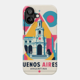 Buenos Aires Argentina Vintage Travel Retro Poster Design Phone Case