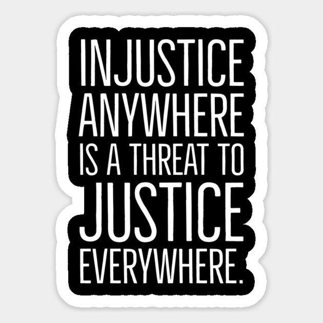 Martin Luther King Jr Quote, Injustice anywhere is a threat to justice everywhere, Black History, Civil Rights, MLK Magnet by UrbanLifeApparel