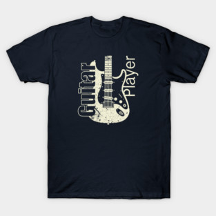 Guitar Player. Stratocaster Grunge Style T-Shirt