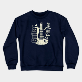Guitar Player. Stratocaster Grunge Style Crewneck Sweatshirt