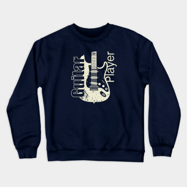 Guitar Player. Stratocaster Grunge Style Crewneck Sweatshirt by filiposwear