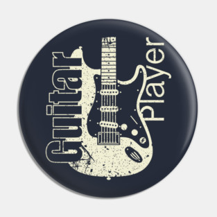 Guitar Player. Stratocaster Grunge Style Pin