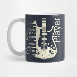 Guitar Player. Stratocaster Grunge Style Mug