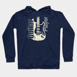 Guitar Player. Stratocaster Grunge Style Hoodie