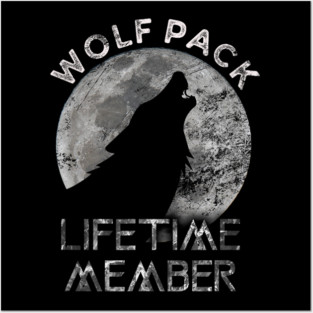 Lifetime Wolf Pack Member Dogs Funny Howling Wolves Lover Posters and Art