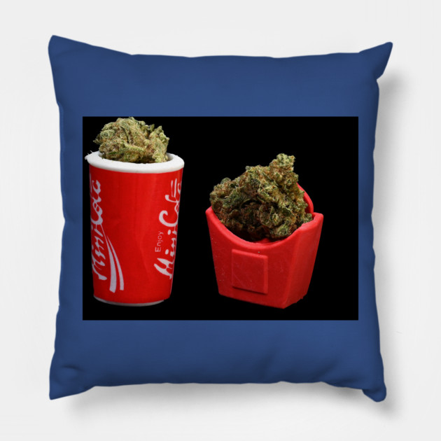 Soda and Fries - Weed Design Pillow by MrGreenGenes420