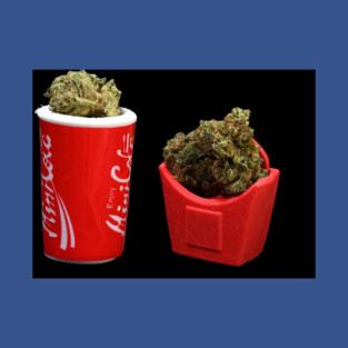 Soda and Fries - Weed Design T-Shirt