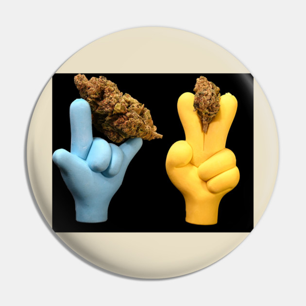 Hang Loose - Weed Design Pin by MrGreenGenes420