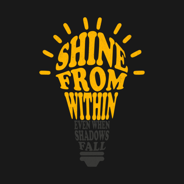 Shine From Within - Lightbulb Typography by Designed By Marty