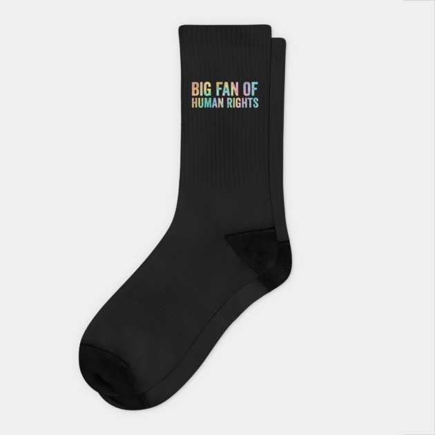 Big Fan Of Human Rights Socks by ArtistTee ⭐⭐⭐⭐⭐
