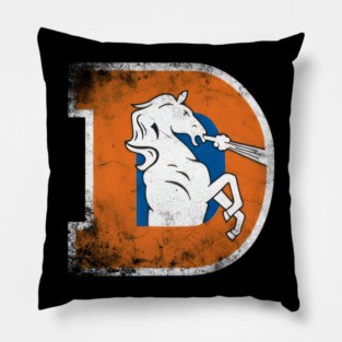 Retro Denver Football Pillow